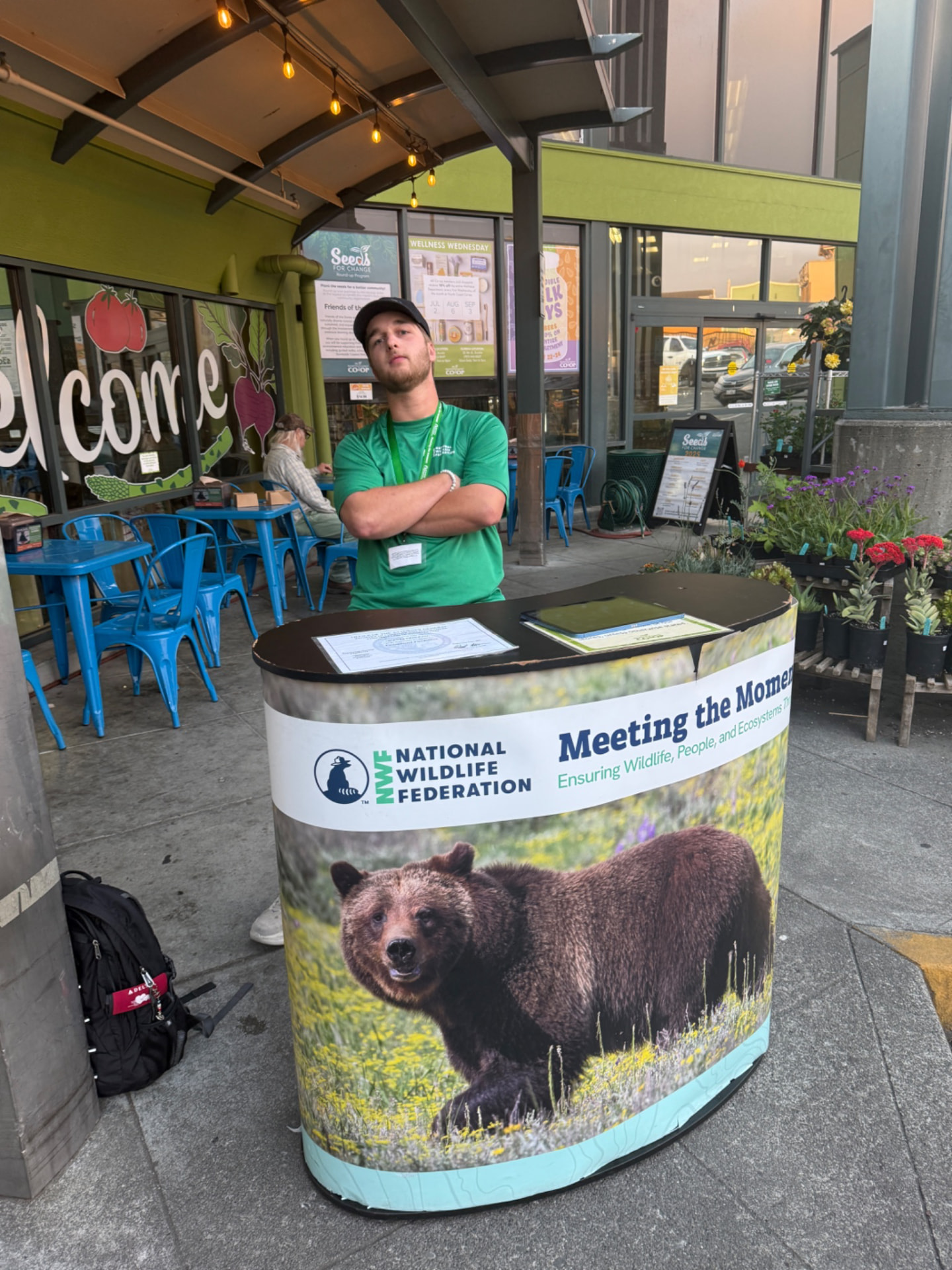 A ZG representative at a National Wildlife Federation campaign table