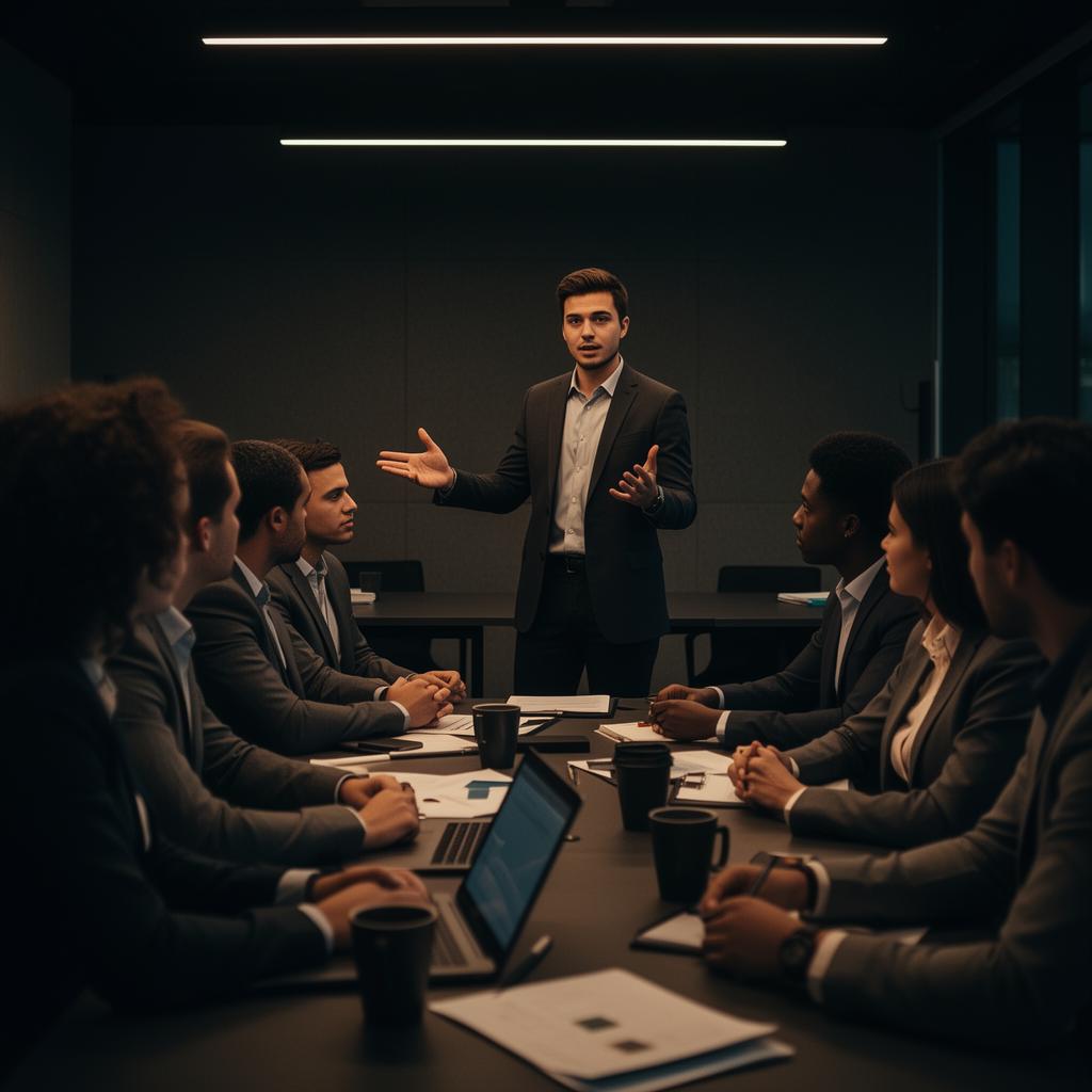 Coaching session inside a modern training room
